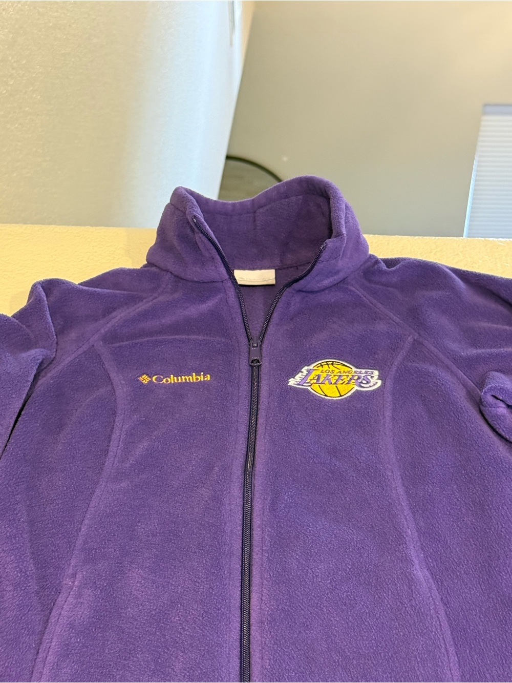 Columbia La Los Angels Lakers Purple Full-Zip Fleece Jacket NBA